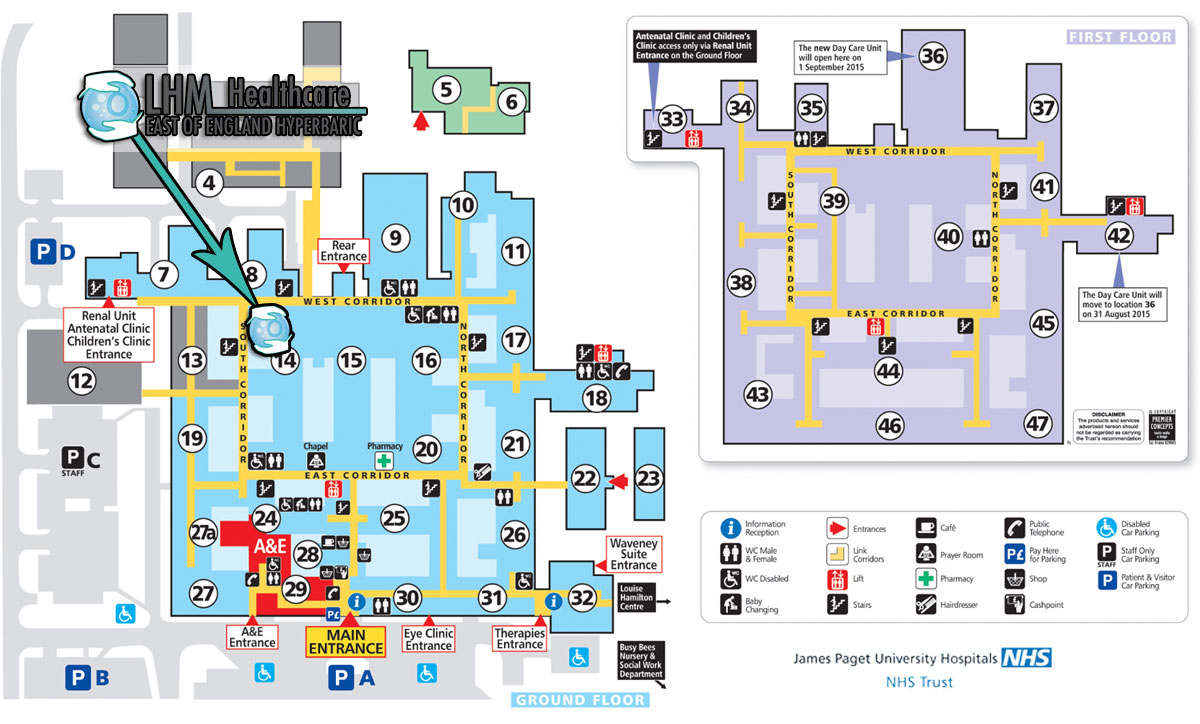 travel information james paget hospital